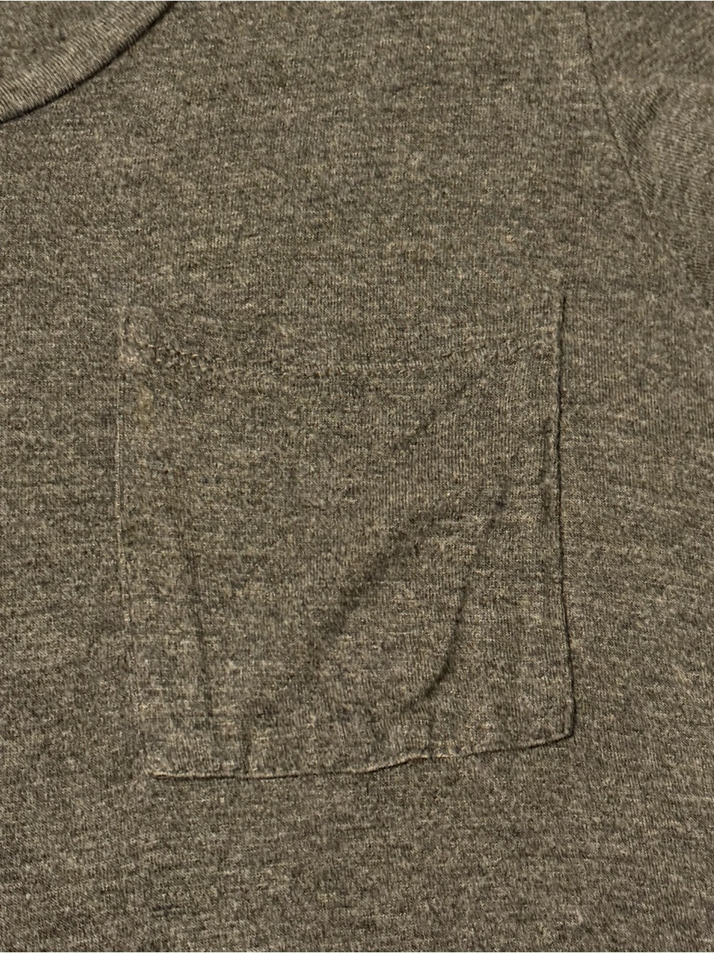 Active Basic Dark Heather Gray Scoop Neck Tee With Pocket - Picture 2 of 3